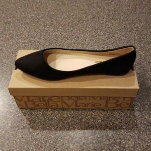 Bella Marie black suede flats
